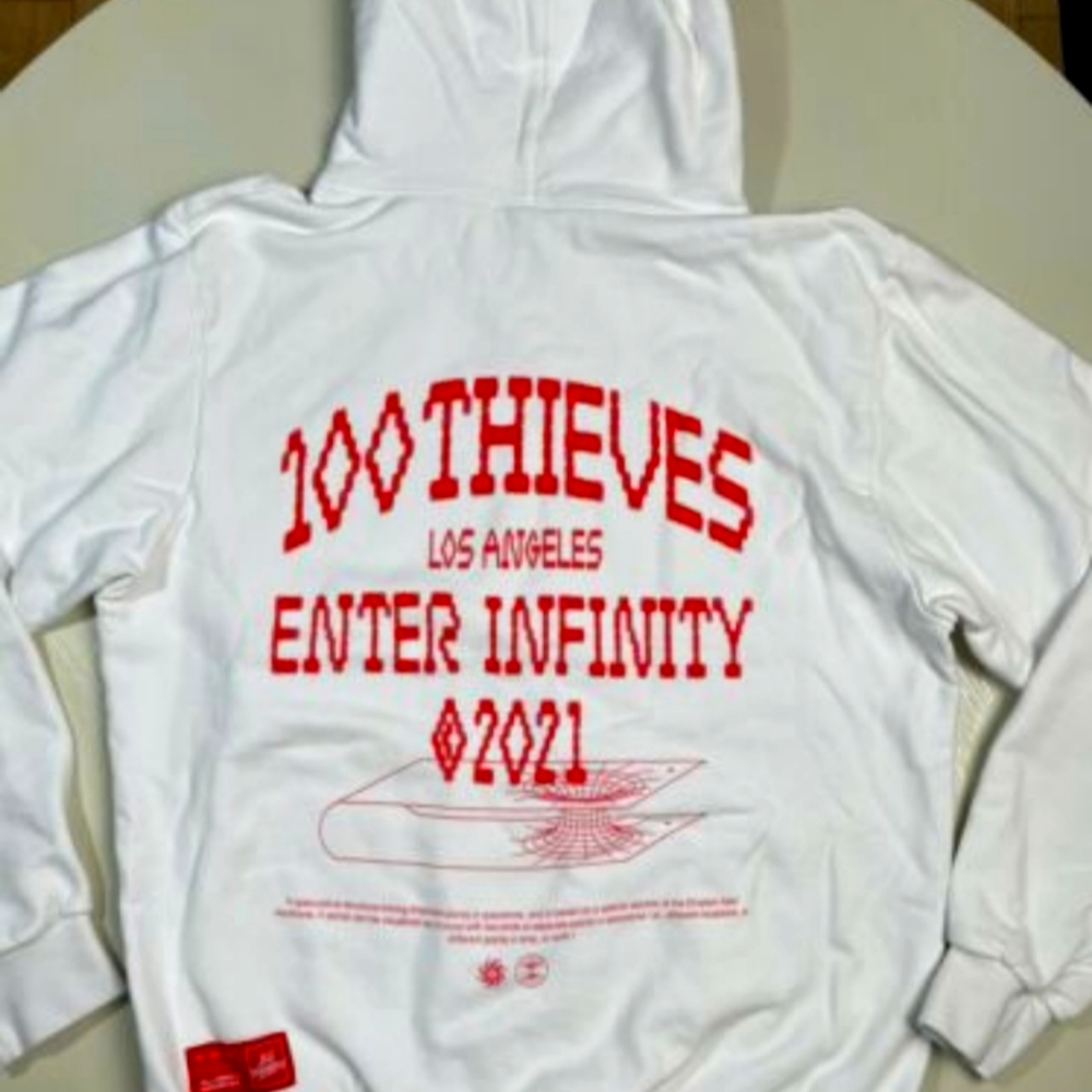 NWT 100 Thieves White Infinity Hoodie